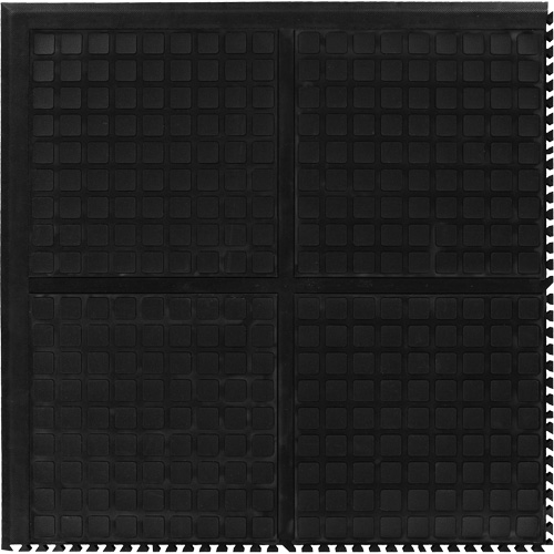 Hog Heaven III Comfort Modular Centre Tile, Corrugated, 3' x 3' x 3/4", Black, Nitrile Auto-Cam