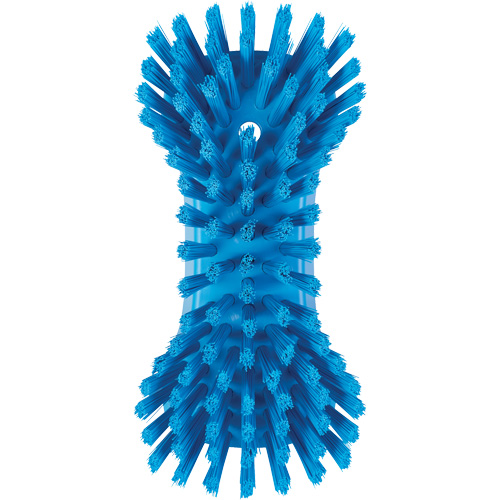 Hand Brush, Extra Stiff Bristles, 9-1/10" Long, Blue Auto-Cam
