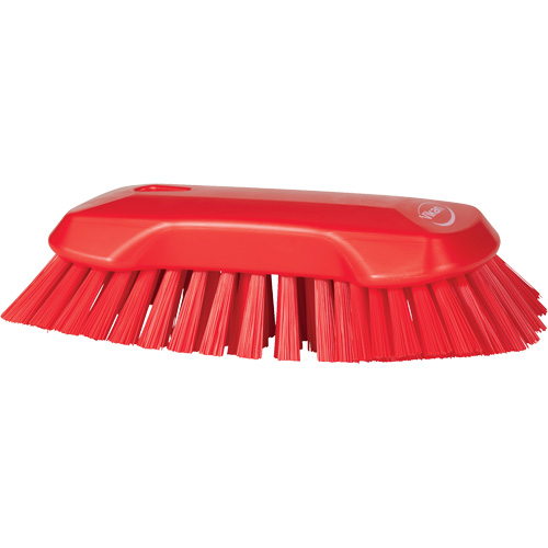 Hand Brush, Extra Stiff Bristles, 9-1/10" Long, Red Auto-Cam