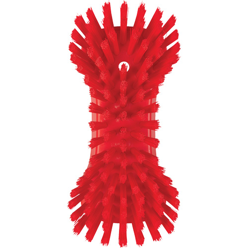 Hand Brush, Extra Stiff Bristles, 9-1/10" Long, Red Auto-Cam