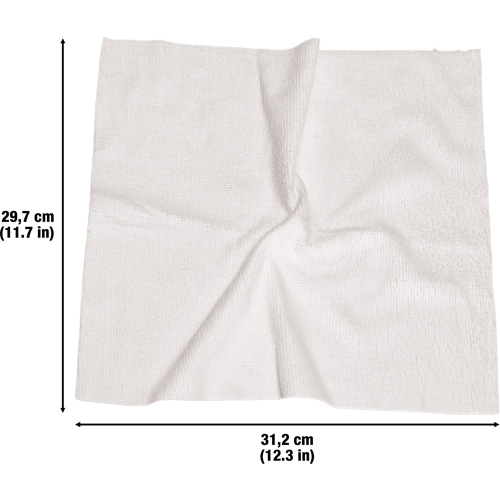 Washable Cleaning Cloths, Microfibre, White Auto-Cam