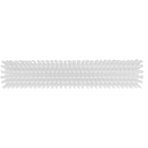 Push Broom Head, Fine/Stiff Bristles, 16-1/2", Polyester/Polypropylene, White Auto-Cam