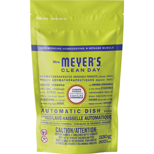 Mrs. Meyer's&reg; Clean Day Automatic Dish Pacs Detergent, Pods, 330 g, Lemon Verbena Auto-Cam