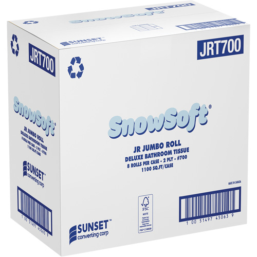 Snowsoft Deluxe Bathroom Tissue, Jumbo Roll, 2 Ply, White Auto-Cam