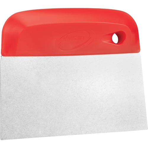 Flexible Stainless Steel Dough Cutter/Scraper, Red, 4-1/2" W x 5-3/4" L Auto-Cam