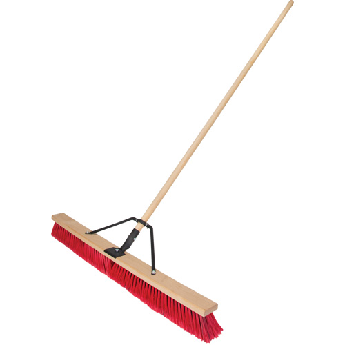 Balai-brosse &agrave; manche renforc&eacute;, 36", Moyen, Soies PVC Auto-Cam