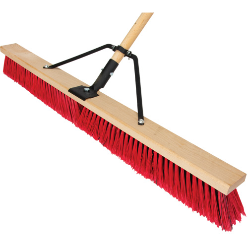 Balai-brosse &agrave; manche renforc&eacute;, 36", Moyen, Soies PVC Auto-Cam