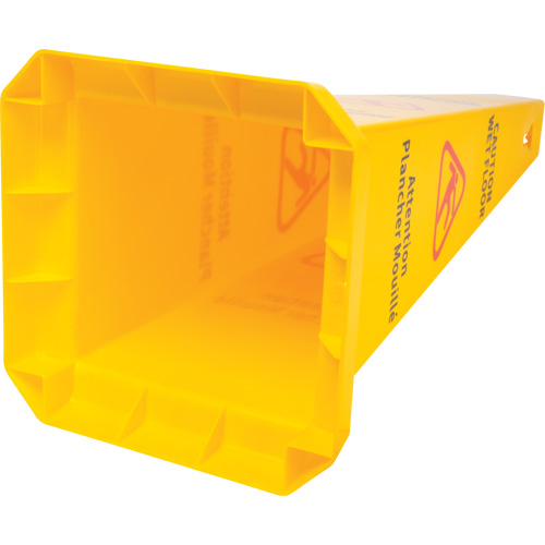 Wet Floor Safety Cone, Bilingual with Pictogram Auto-Cam
