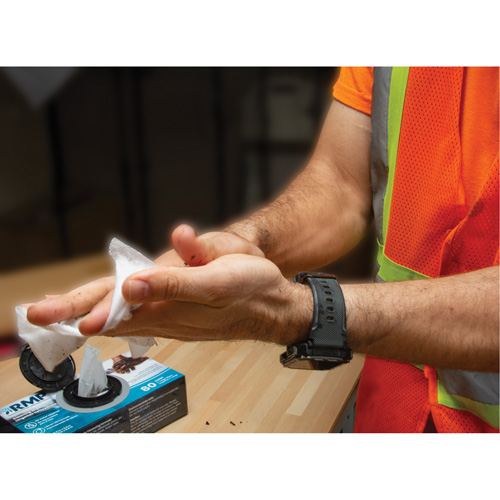 Lingettes nettoyantes emball&eacute;es individuellement, 12 lingettes, 8" x 9-1/2" Auto-Cam