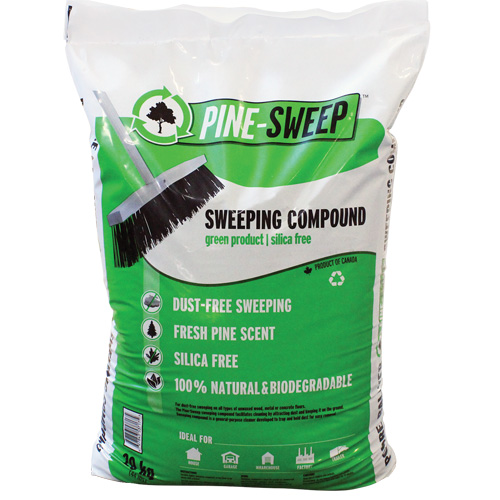 Pine Sweep Biodegradable Sweeping Compound, Bag, 44 lbs. (20 kg) Auto-Cam