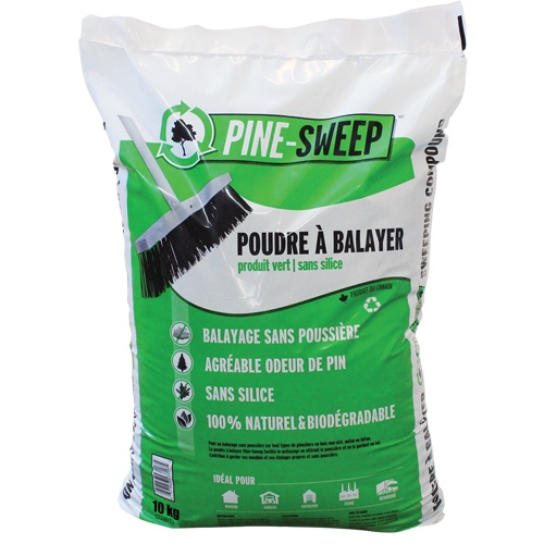 Compos&eacute; de balayage biod&eacute;gradable Pine Sweep, Sac, 22 lb (10 kg) Auto-Cam