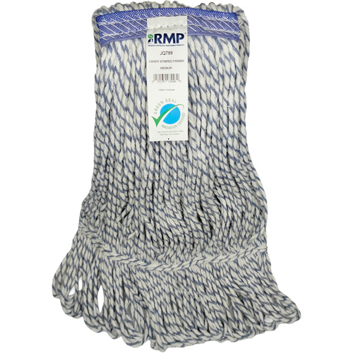 Candy-Striped Mop Head, Floor Finishing, Synthetic, Loop Style Auto-Cam