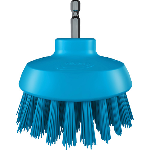 Brosse ronde HyDrive pour perceuse, Soies Tr&egrave;s ferme, Longueur de 3-1/10", Bleu Auto-Cam