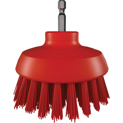 HyDrive Round Drill Brush, Extra Stiff Bristles, 3-1/10" Long, Red Auto-Cam