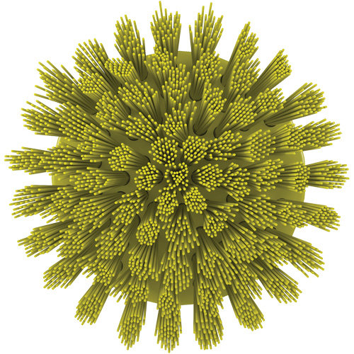 HyDrive Round Drill Brush, Extra Stiff Bristles, 3-1/10" Long, Yellow Auto-Cam