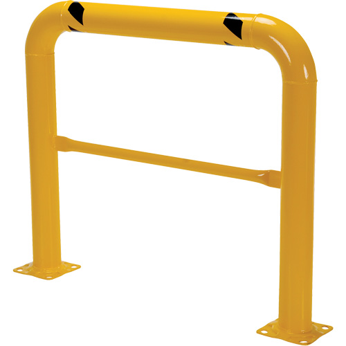 Garde-corps &agrave; profil &eacute;lev&eacute; pour machines, 4' la x 3,5' h, Jaune Auto-Cam