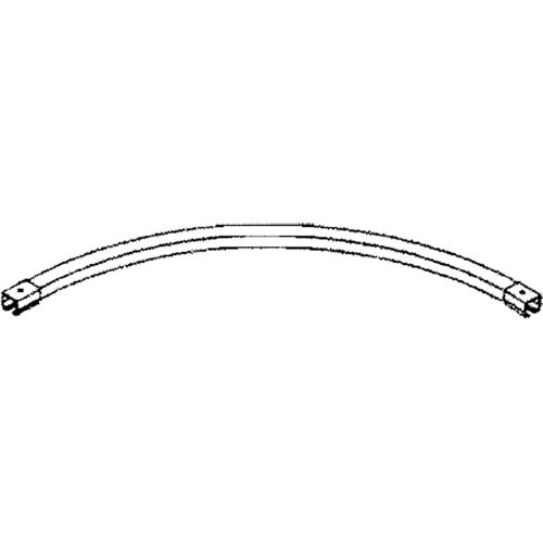 Rail de roulement courb&eacute; sur 90° avec &eacute;clisses pour murs-rideaux, 3' lo Auto-Cam