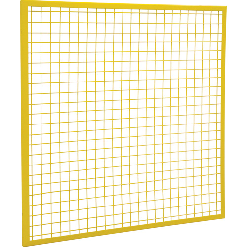 Wire Mesh Partition Components - Panels, 4' H x 4' W, Yellow Auto-Cam