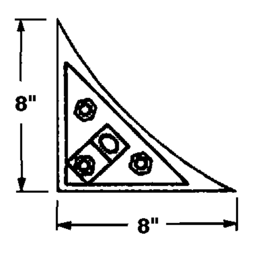 Cale de roue, 8" x 8" x 8", Noir Auto-Cam