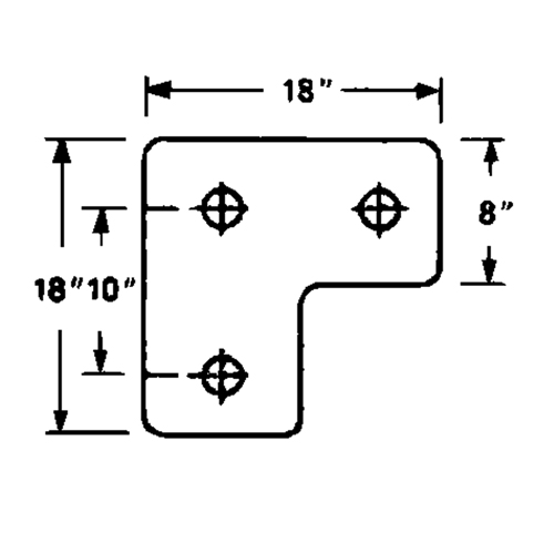 Molded Rubber Dock Guards, Rubber, 18" W x 4" D x 18" H Auto-Cam