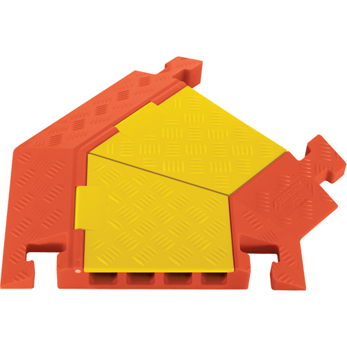 Protecteurs de c&acirc;bles robustes &agrave; 5 canaux Linebacker, virage &agrave; droite Auto-Cam