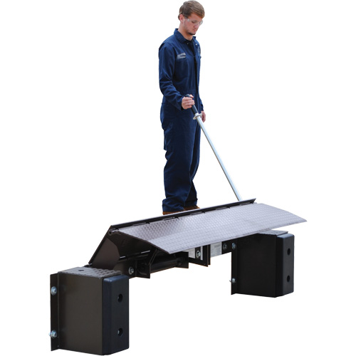 Niveleur de quai m&eacute;canique Edge-O-Dock, 99" la, 72" Largeur de la plateforme, 29" Port&eacute;e Auto-Cam