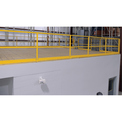 Mezzanine Safety Gate, 68-1/2" L x 42" H, 80-1/16" Raised, Yellow Auto-Cam