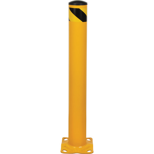 Bollard, Steel, 36" H x 4-1/2" W, Yellow Auto-Cam