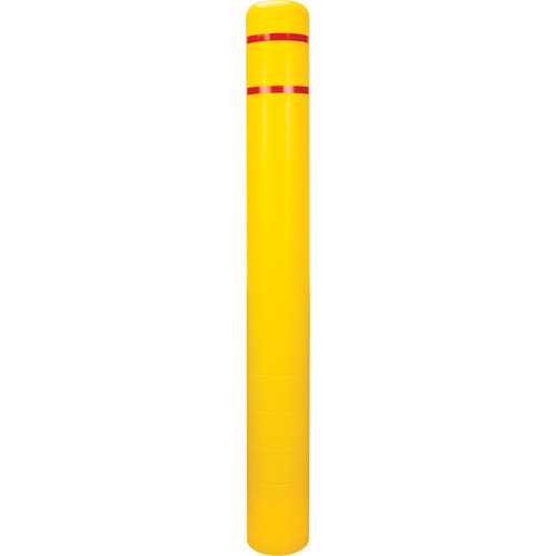 Capuchon en poly&eacute;thyl&egrave;ne pour borne de protection, 6-5/8" dia. x 60" l, Rouge/Jaune Auto-Cam