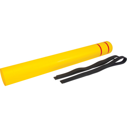 Capuchon en poly&eacute;thyl&egrave;ne pour borne de protection, 6-5/8" dia. x 60" l, Rouge/Jaune Auto-Cam