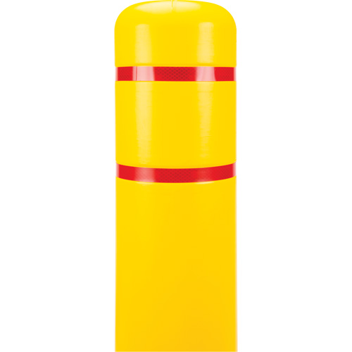 Capuchon en poly&eacute;thyl&egrave;ne pour borne de protection, 6-5/8" dia. x 60" l, Rouge/Jaune Auto-Cam