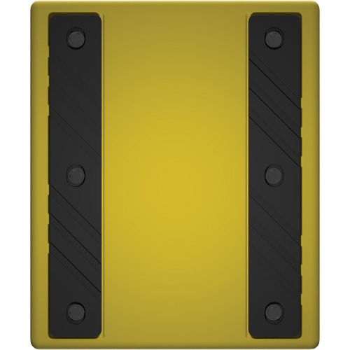 Checkers Safety Heavy-Duty Ultra Class Mining Wheel Chock without Bracket, HDPE, Yellow, 14-1/2" W x 17-1/2" D x 16" H Auto-Cam