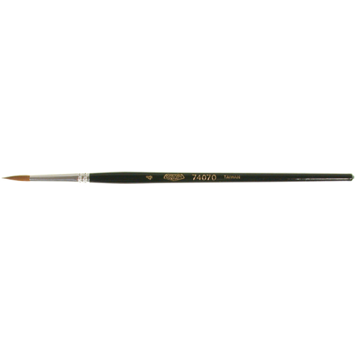 Pinceau d'artiste, Largeur de la brosse de 1/8", Martre rouge, Manche &agrave; Bois Auto-Cam