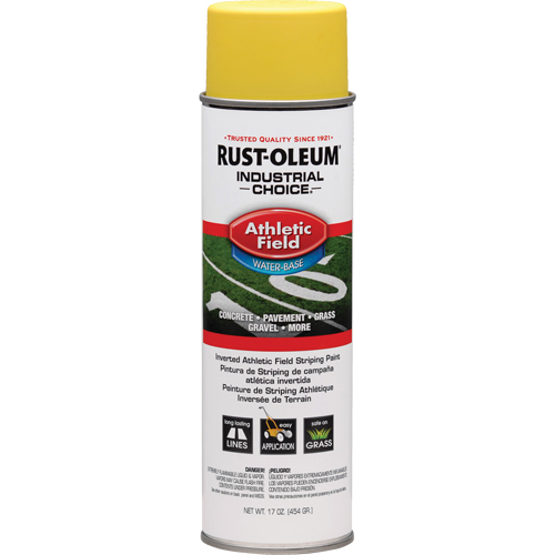 Peinture pour traçage de ligne pour terrain de gymnastique Industrial Choice AF1600, Jaune, 17 oz, Canette a&eacute;rosol Auto-Cam