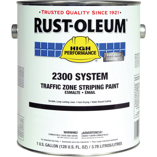 2300 System Traffic Zone Striping Paint, Yellow, 5 gal., Gallon Auto-Cam