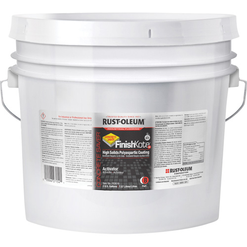 Concrete Saver&reg; FinishKote 80 High Solids Polyaspartic Floor Coating Part B, Pail, Clear/Tint Base Auto-Cam