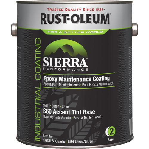 Sierra Performance S60 Water-Based Epoxy Maintenance Coating Accent Base, Gallon, Tint Base Auto-Cam