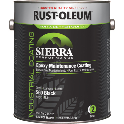 Sierra S60 Water-Based Epoxy Maintenance Coating Part 2 Base, Gallon, Black Auto-Cam