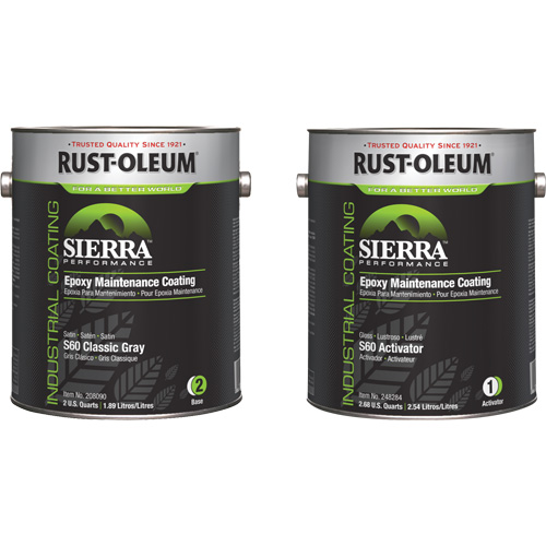 Sierra S60 Water-Based Epoxy Maintenance Coating Kit, Gallon, Grey Auto-Cam