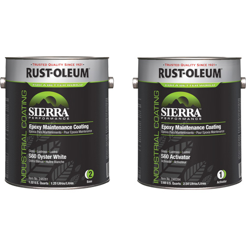 Sierra S60 Water-Based Epoxy Maintenance Coating Kit, Gallon, White Auto-Cam