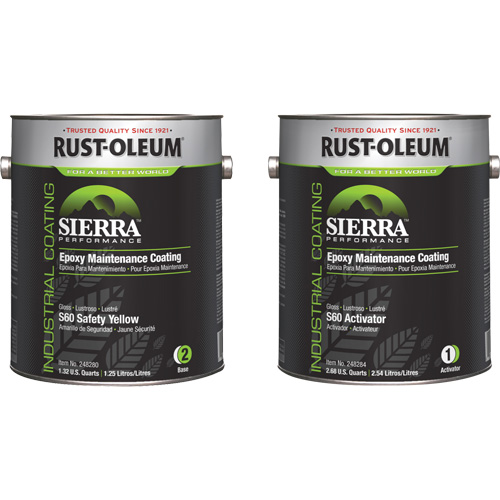 Trousse de rev&ecirc;tement dentretien &eacute;poxydique &agrave; base deau Sierra S60, Gallon, Jaune Auto-Cam