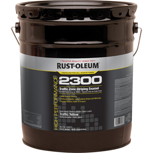 Peinture pour traçage de ligne invers&eacute;e Syst&egrave;me 2300 &agrave; haut rendement, Jaune, 5 gal., Seau Auto-Cam