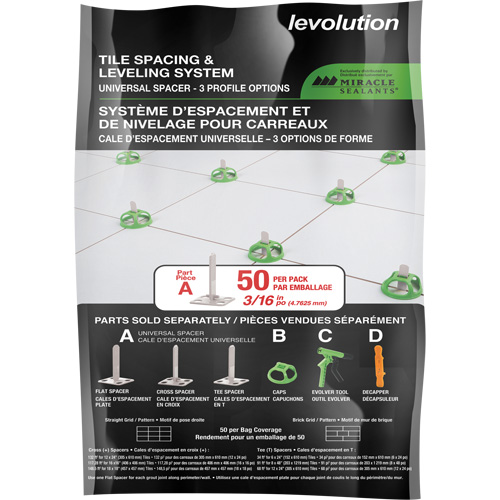 Cales d'espacement universelles Miracle Sealants Levolution Auto-Cam