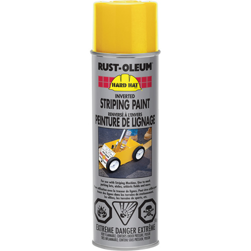 Inverted Striping Paint Spray, Yellow, Aerosol Can Auto-Cam