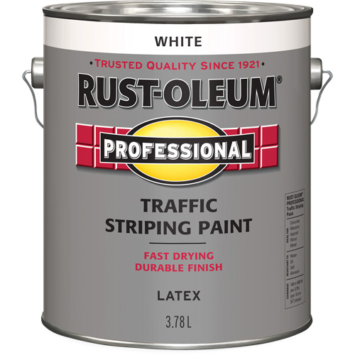 Traffic Striping Paint, White, 3.78 L, Jug Auto-Cam