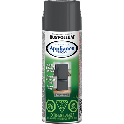 Specialty Appliance Epoxy Coating, Aerosol Can, Black Stainless Steel Auto-Cam