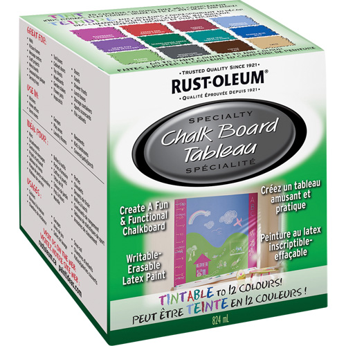 Specialty Chalk Board Paint, 824 ml, Kit, Tint Base Auto-Cam