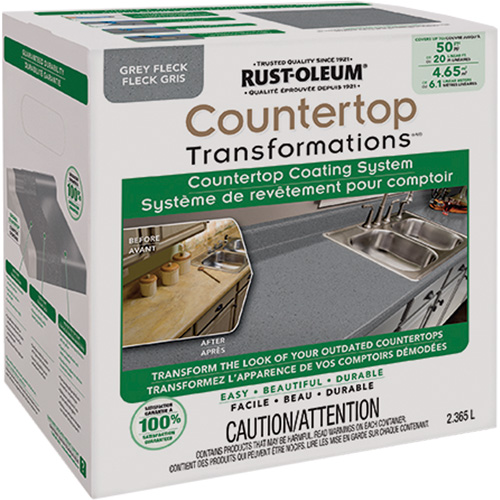 Countertop Transformations&reg; Fleck Countertop Coating System, 2.37 L, Kit, Grey Flock Auto-Cam