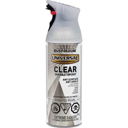 Universal Durable Top Coat, 312 g, Aerosol Can, Frosted Pearl Auto-Cam