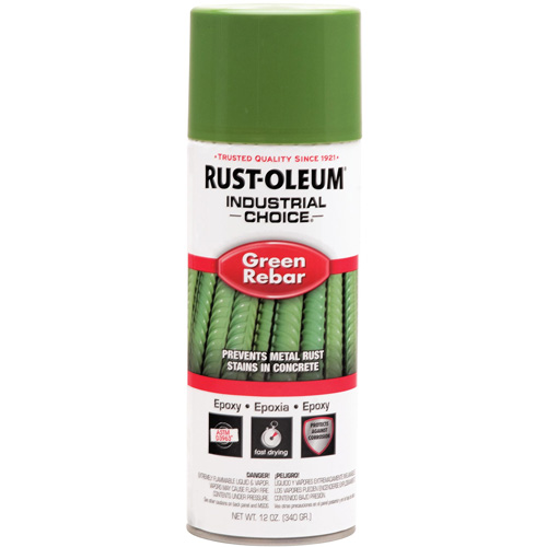 Industrial Choice&reg; RB1600 System Rebar Epoxy Spray, Green Rebar, 12 fl. oz., Aerosol Can Auto-Cam